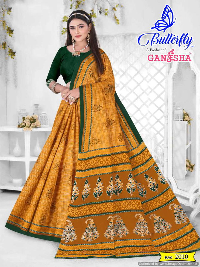 Butterfly Vol 2 By Ganesha Daily Wear Cotton Printed Saree Wholesale Market In Surat